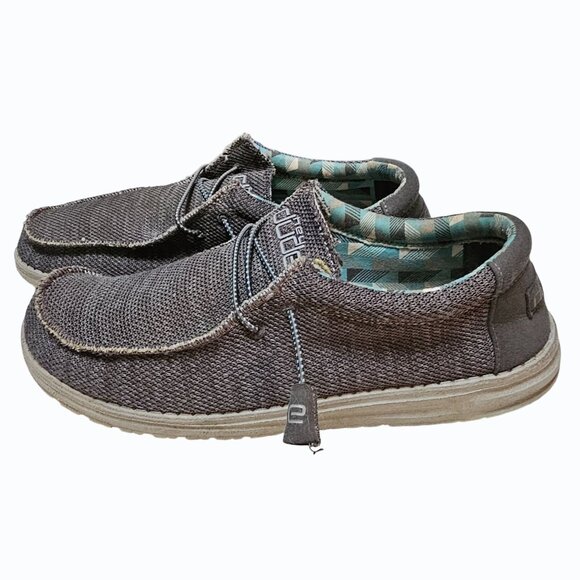 Hey Dude Wally Sox Charcoal Mens Size 11 Comfort Casual Shoes - Picture 3 of 13